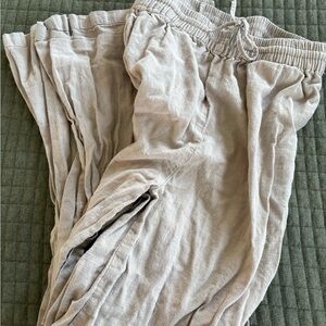 Neuflora Women's Casual Linen Pants - beige